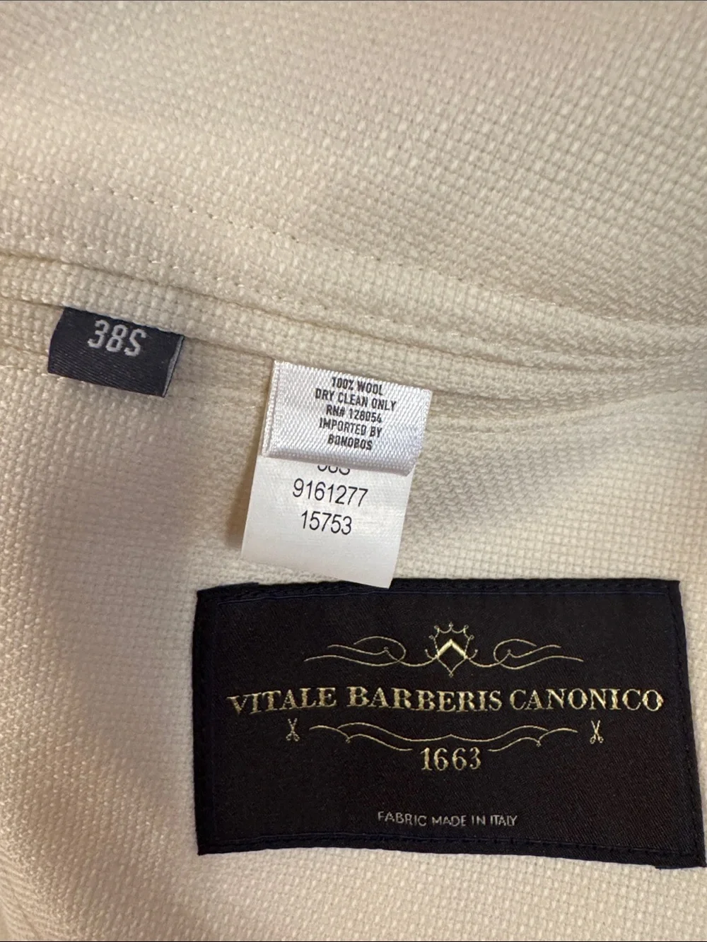 Bonobos VBC Jetsetter Unconstructed Italian Wool Blazer Slim Fit Men’s 38S